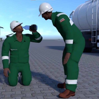 Excited serious professional using VR glasses for project developing. Man wearing virtual reality headset, touching air, gesturing. Interactive technology concept